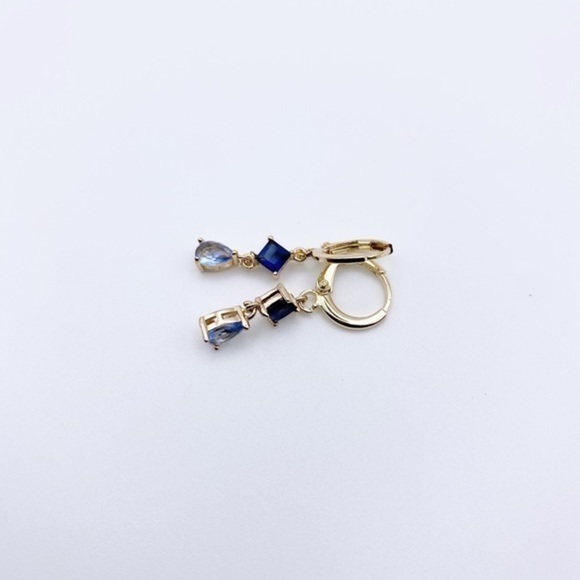 Petite Drop Hoops - Picture 1 of 3